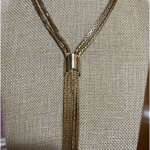 Vintage Boho Style gold tone chain necklace